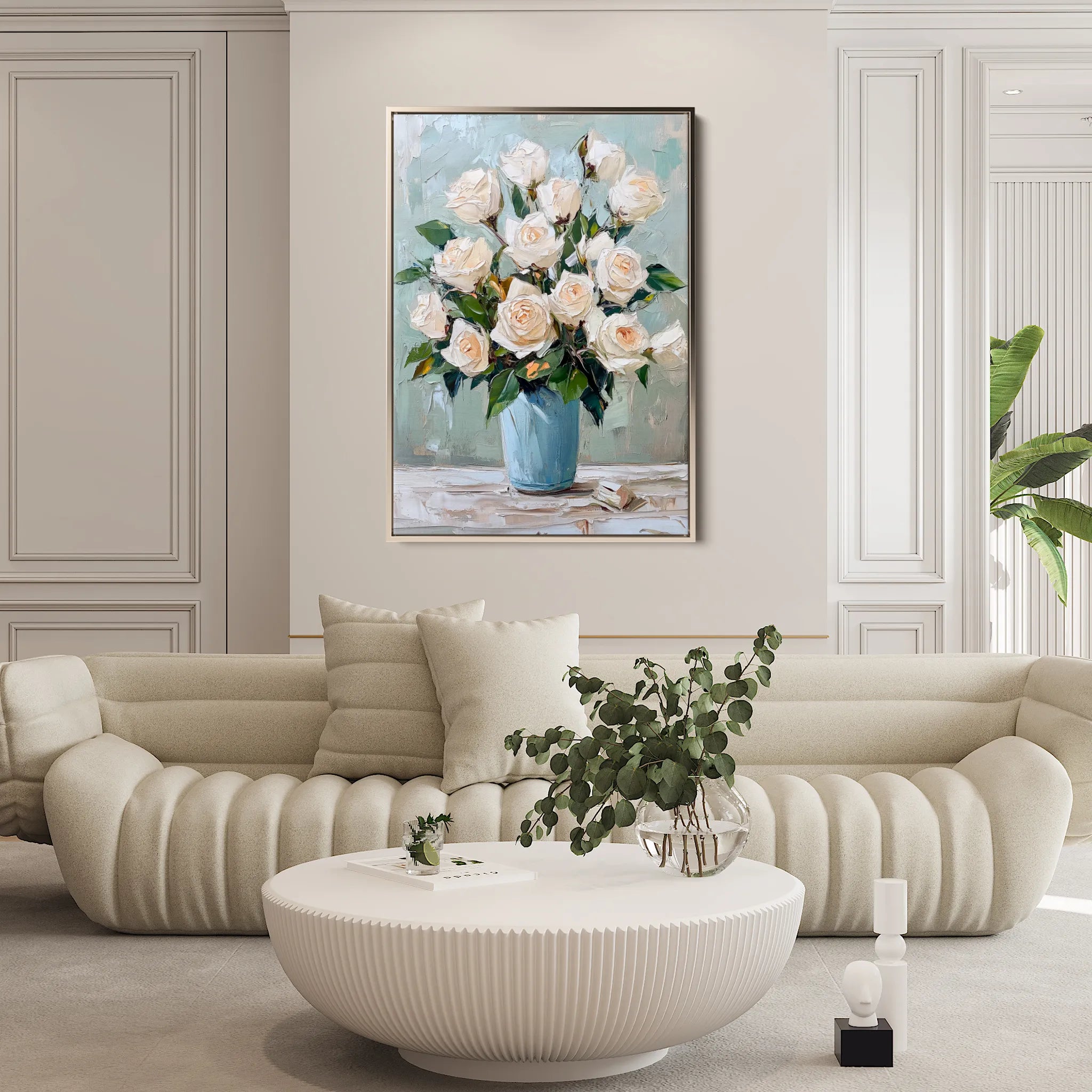 Floral 1467 Canvas Art 60 x 40 cm / Black