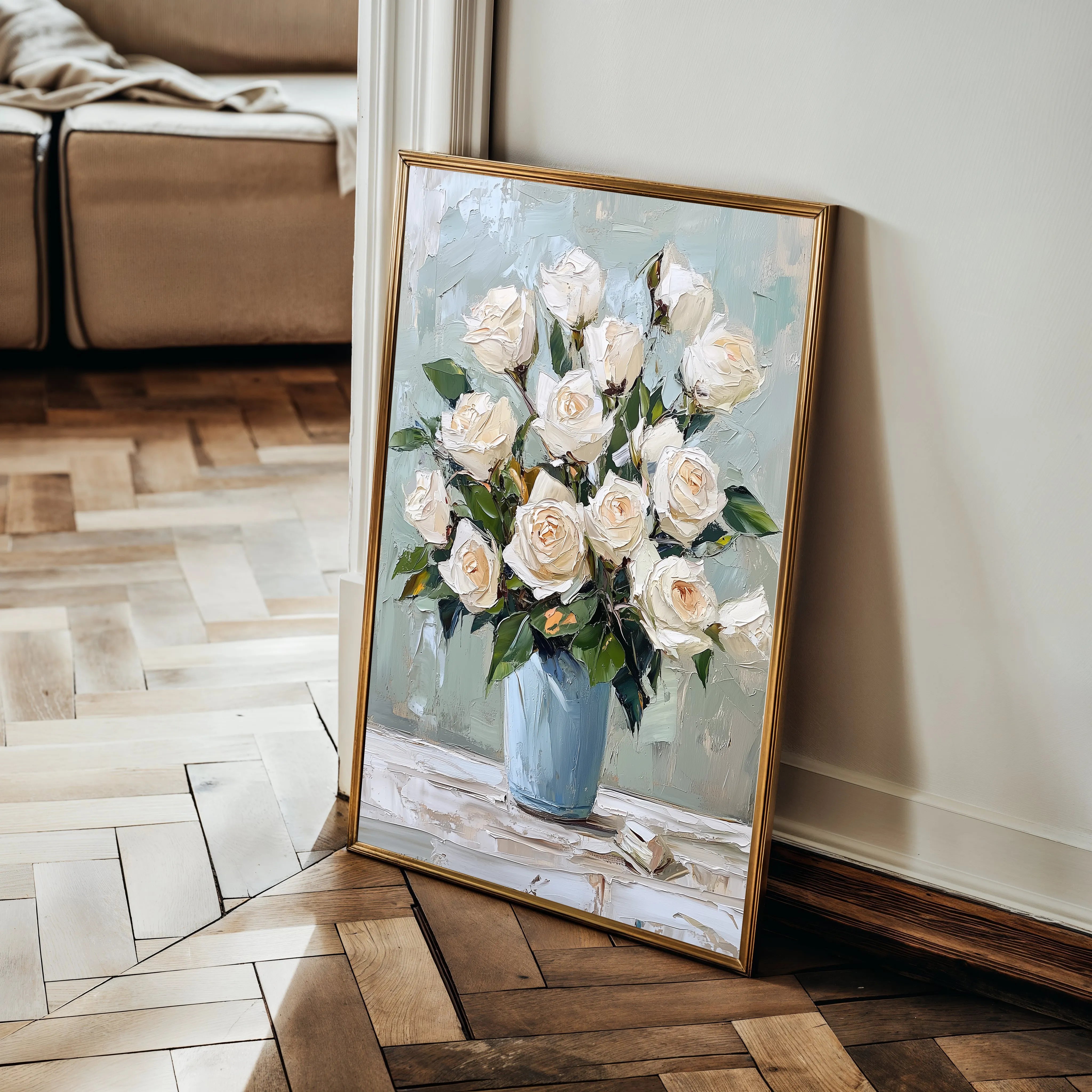 Floral 1467 Canvas Art 60 x 40 cm / Black