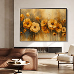 Floral 147 Canvas Art 60 x 40 cm / Black
