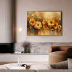 Floral 147 Canvas Art 60 x 40 cm / Black
