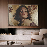 Portrait 147 Canvas Art 60 x 40 cm / Black
