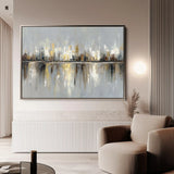 Abstract 1472 Canvas Art 60 x 40 cm / Black