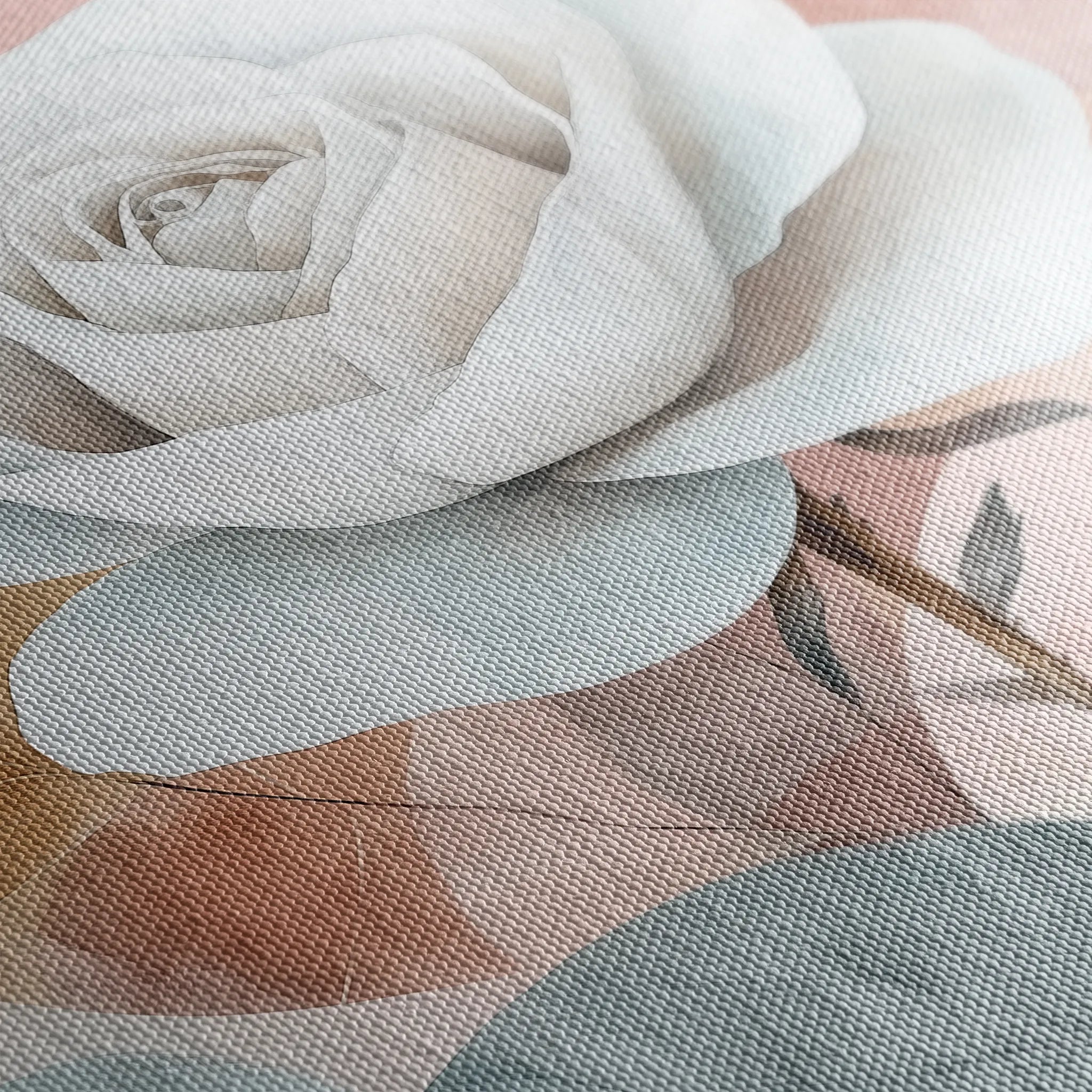 Floral 1472 Canvas Art 60 x 40 cm / Black