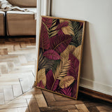 Floral 1473 Canvas Art 60 x 40 cm / Black