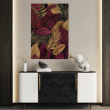 Floral 1473 Canvas Art 60 x 40 cm / Black