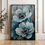 Floral 1474 Canvas Art 60 x 40 cm / Black