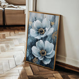Floral 1474 Canvas Art 60 x 40 cm / Black