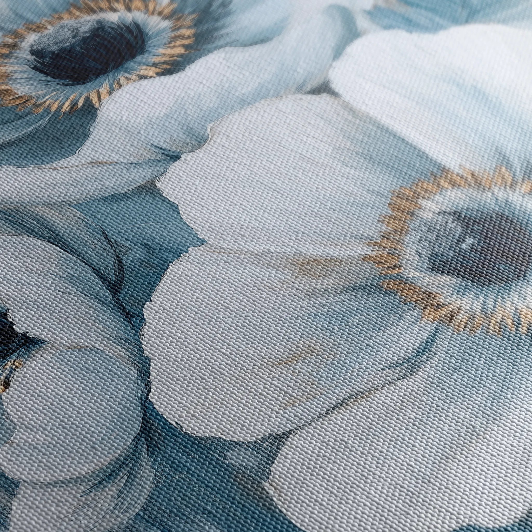 Floral 1475 Canvas Art 60 x 40 cm / Black