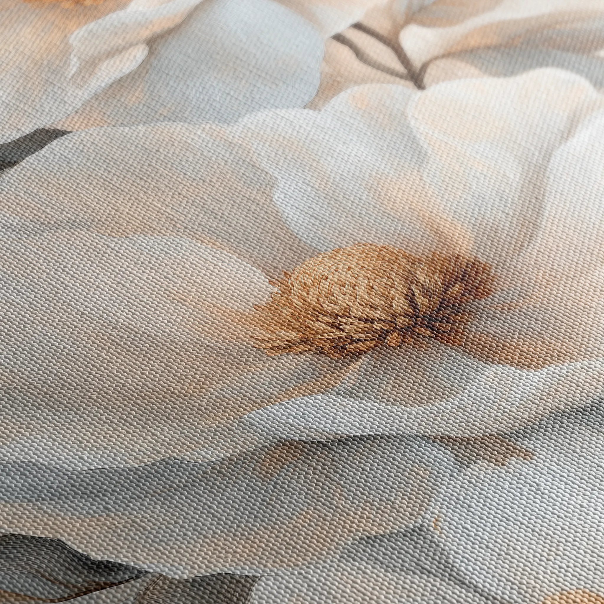Floral 1476 Canvas Art 60 x 40 cm / Black