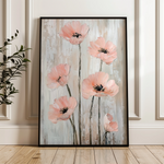 Floral 1477 Canvas Art 60 x 40 cm / Black