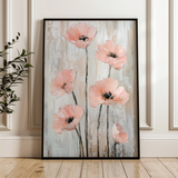 Floral 1477 Canvas Art 60 x 40 cm / Black