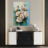 Floral 1479 Canvas Art 60 x 40 cm / Black