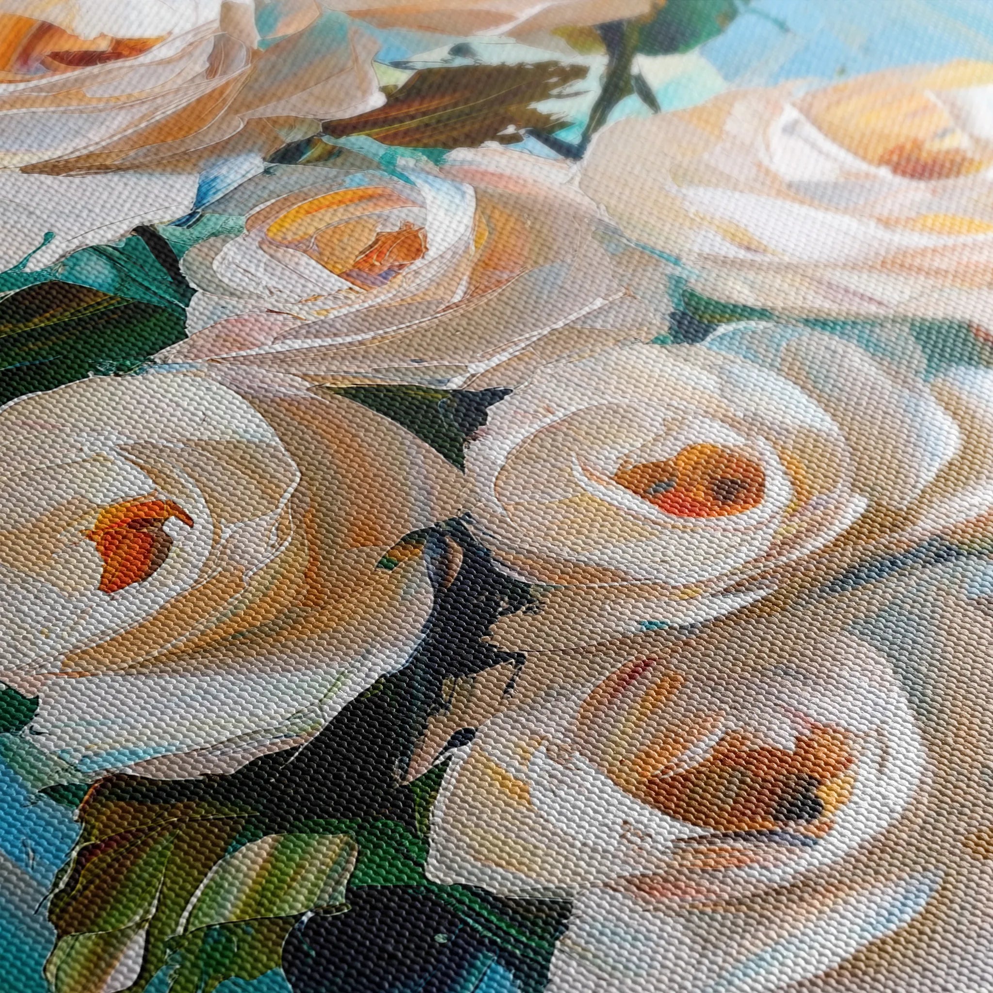Floral 1479 Canvas Art 60 x 40 cm / Black