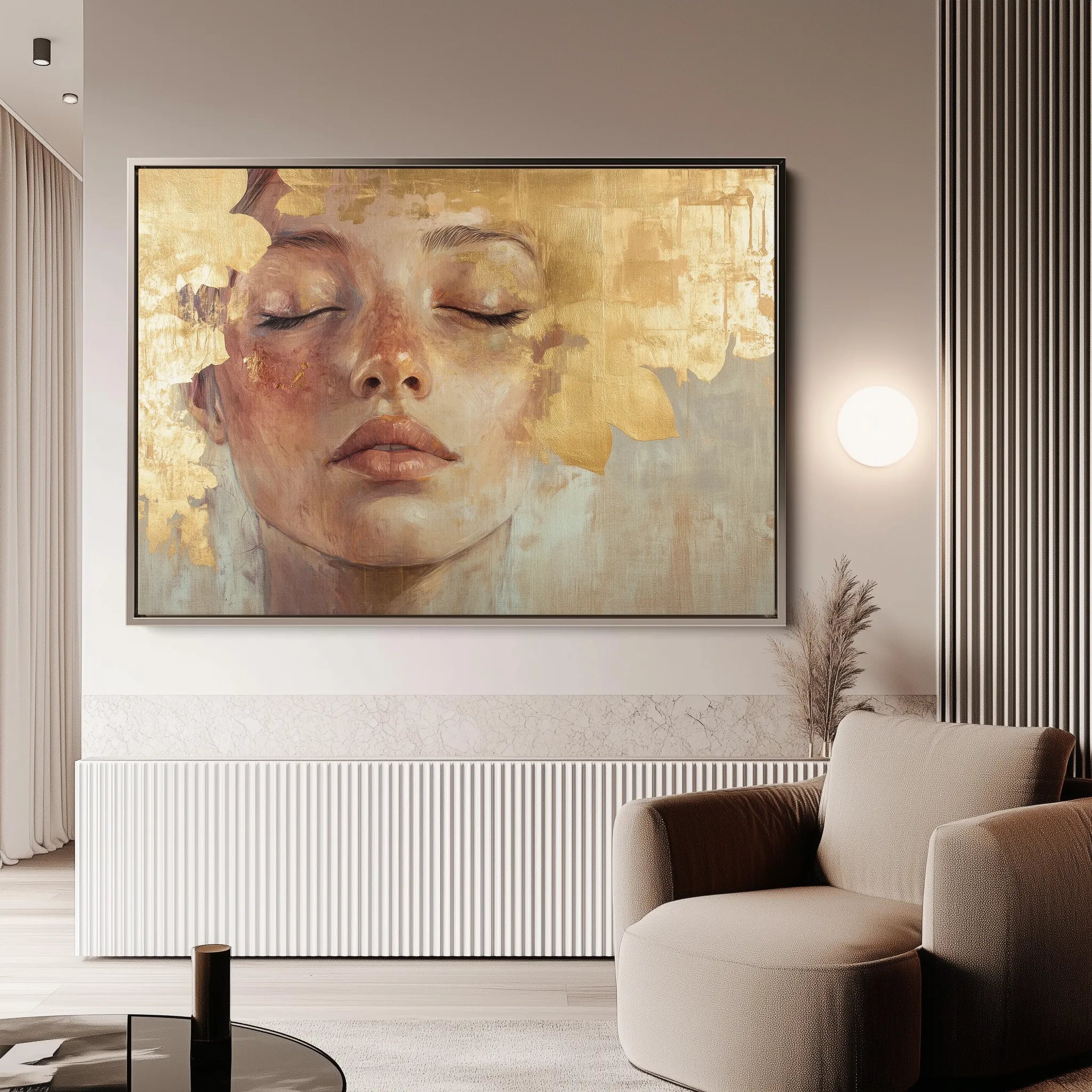 Portrait 148 Canvas Art 60 x 40 cm / Black