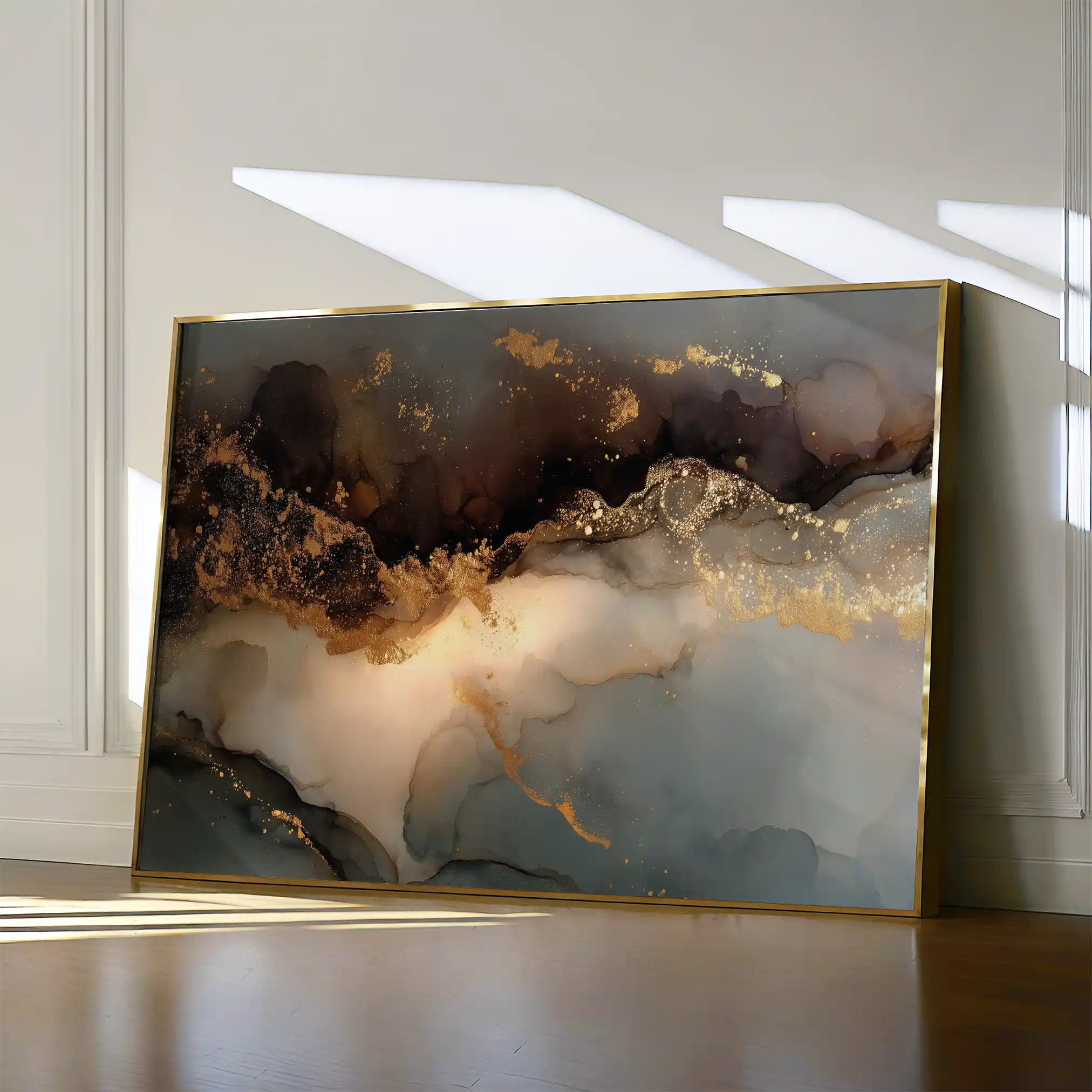 Abstract 1480 Canvas Art 60 x 40 cm / Black