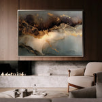 Abstract 1480 Canvas Art 60 x 40 cm / Black
