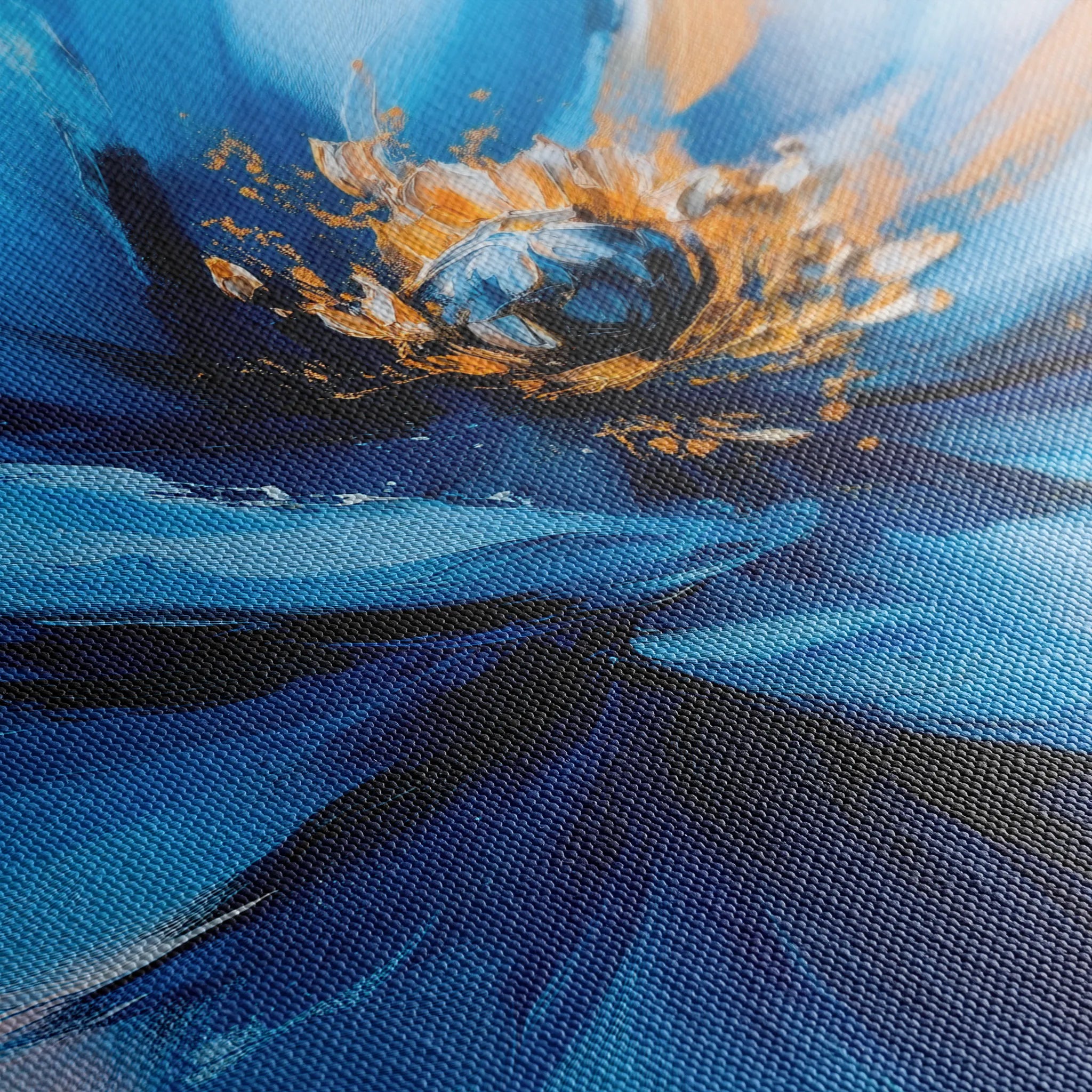 Floral 1480 Canvas Art 60 x 40 cm / Black