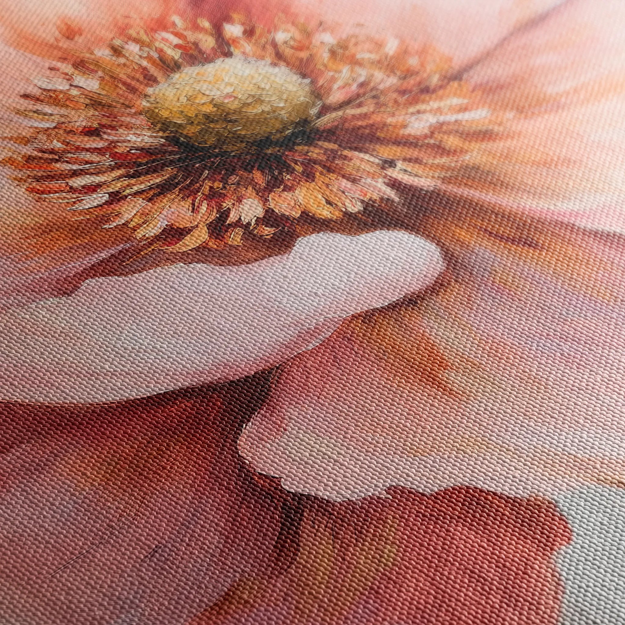 Floral 1481 Canvas Art 60 x 40 cm / Black