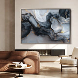 Abstract 1483 Canvas Art 60 x 40 cm / Black