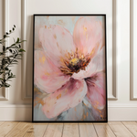 Floral 1483 Canvas Art 60 x 40 cm / Black
