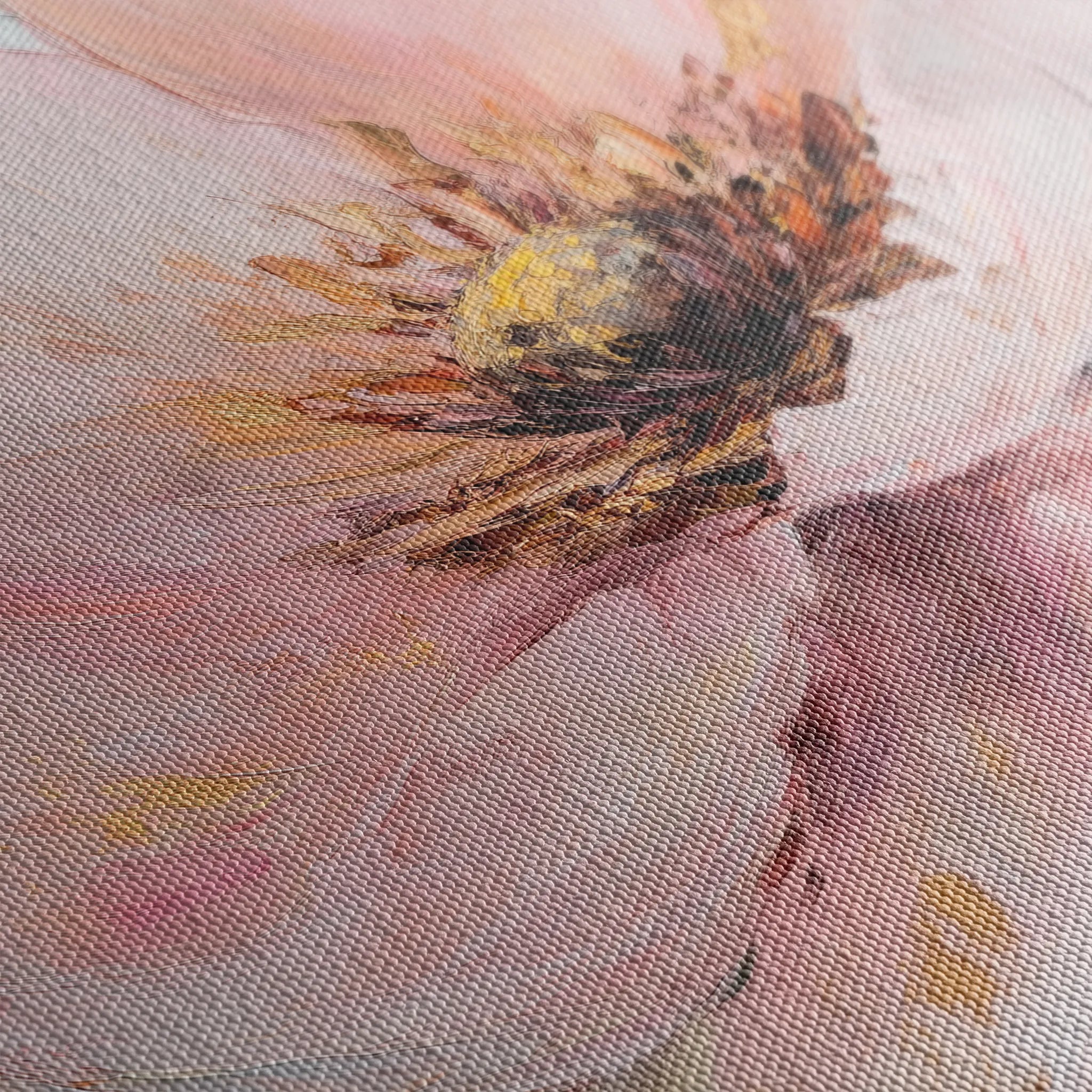 Floral 1483 Canvas Art 60 x 40 cm / Black