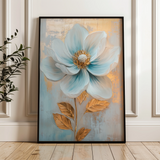 Floral 1484 Canvas Art 60 x 40 cm / Black