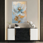 Floral 1484 Canvas Art 60 x 40 cm / Black