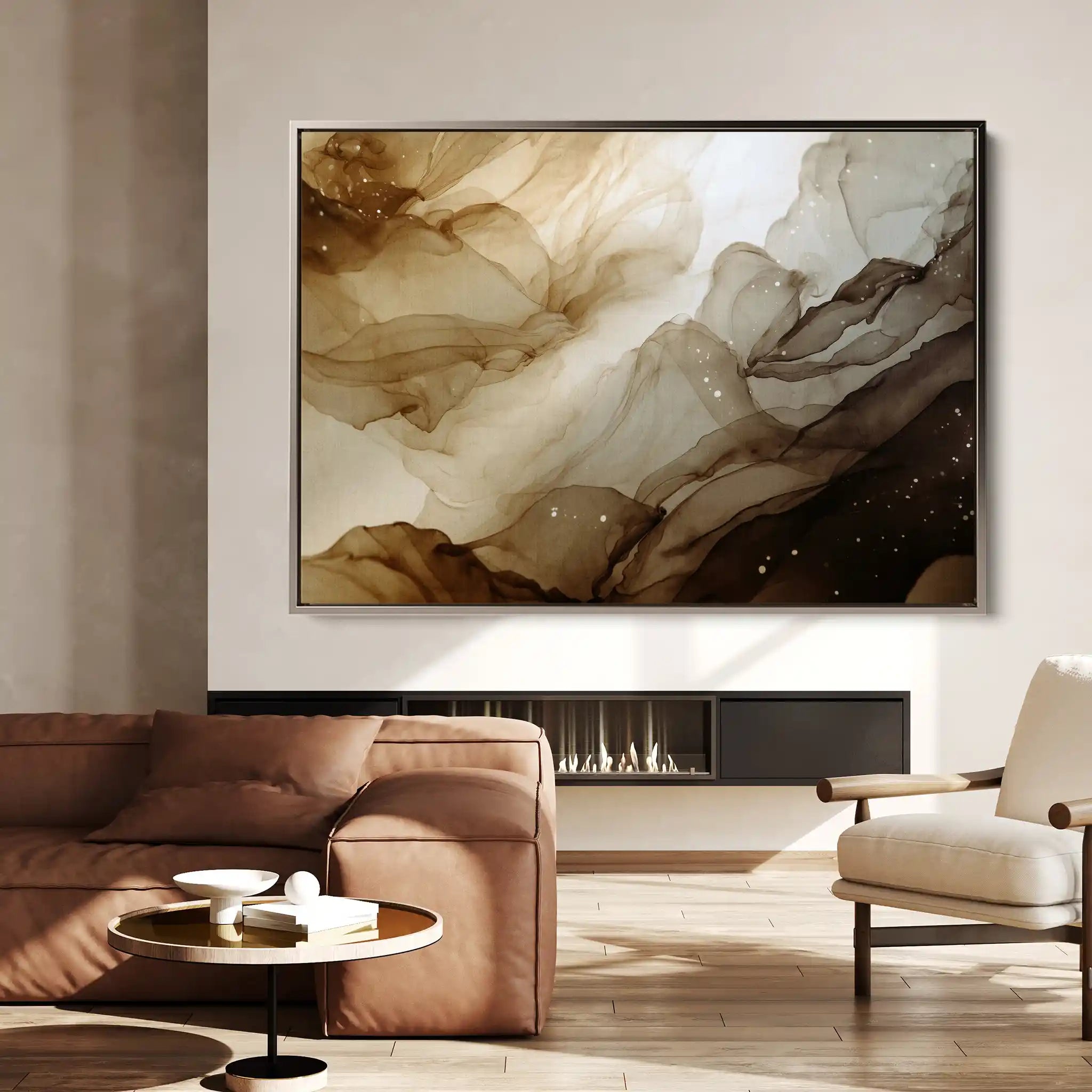 Abstract 1485 Canvas Art 60 x 40 cm / Black