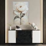 Floral 1486 Canvas Art 60 x 40 cm / Black