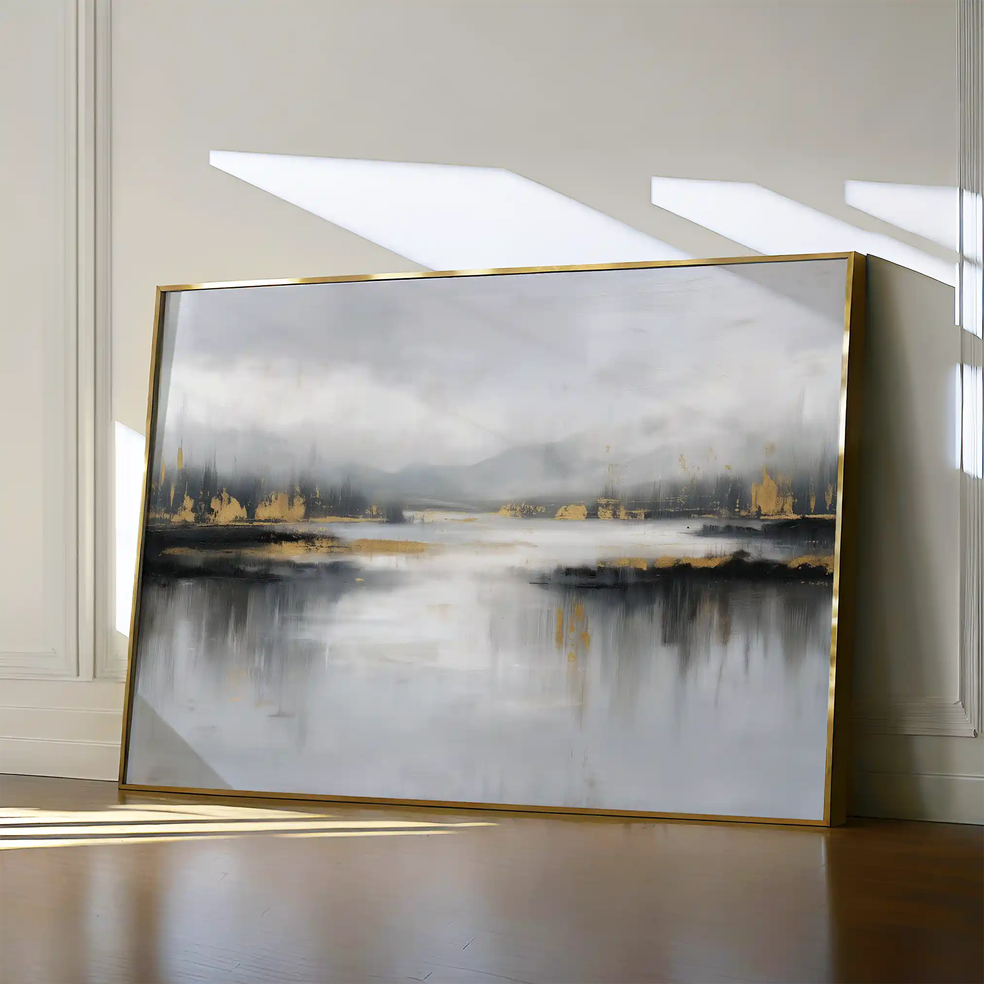 Abstract 1489 Canvas Art 60 x 40 cm / Black