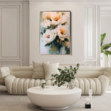 Floral 1489 Canvas Art 60 x 40 cm / Black