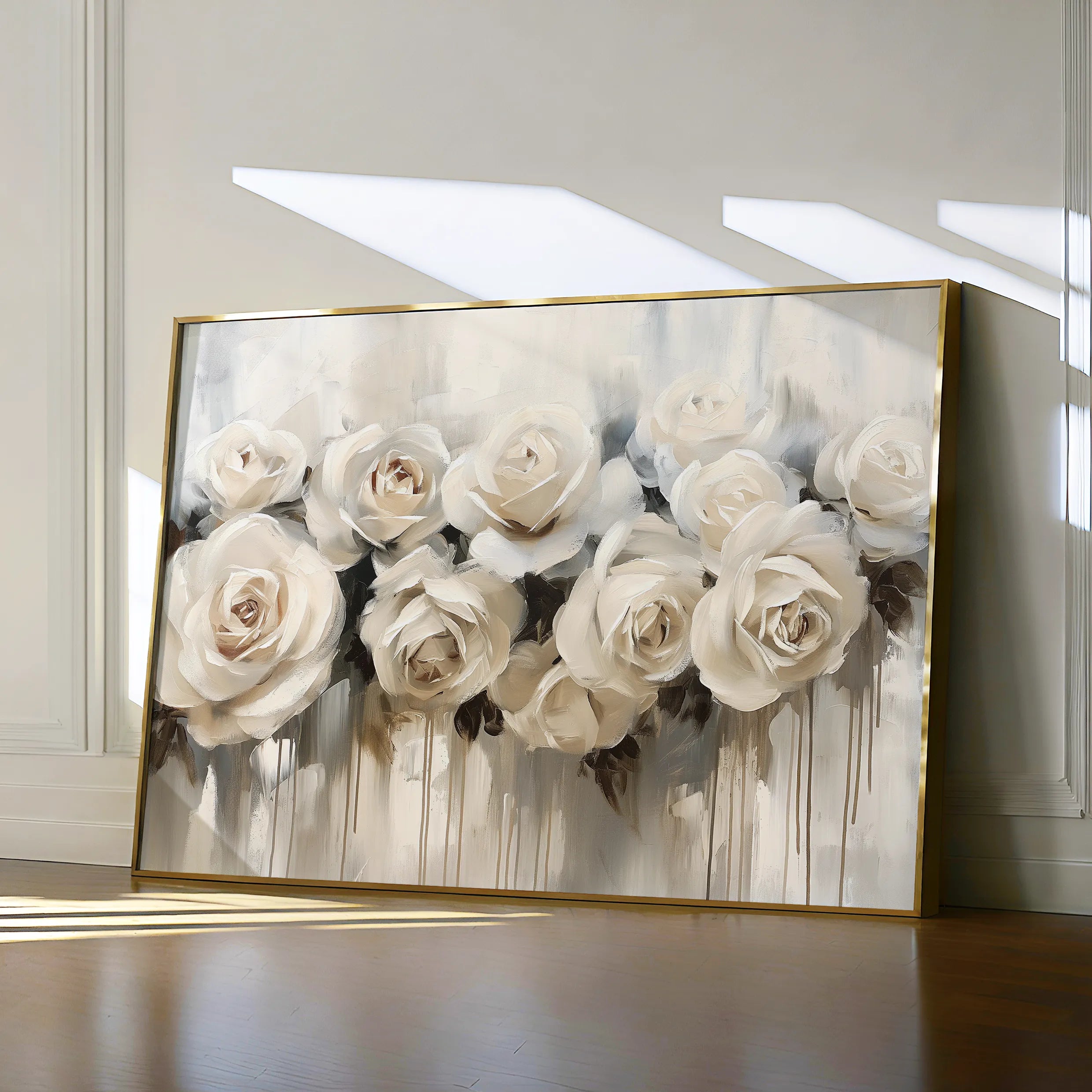 Floral 149 Canvas Art 60 x 40 cm / Black
