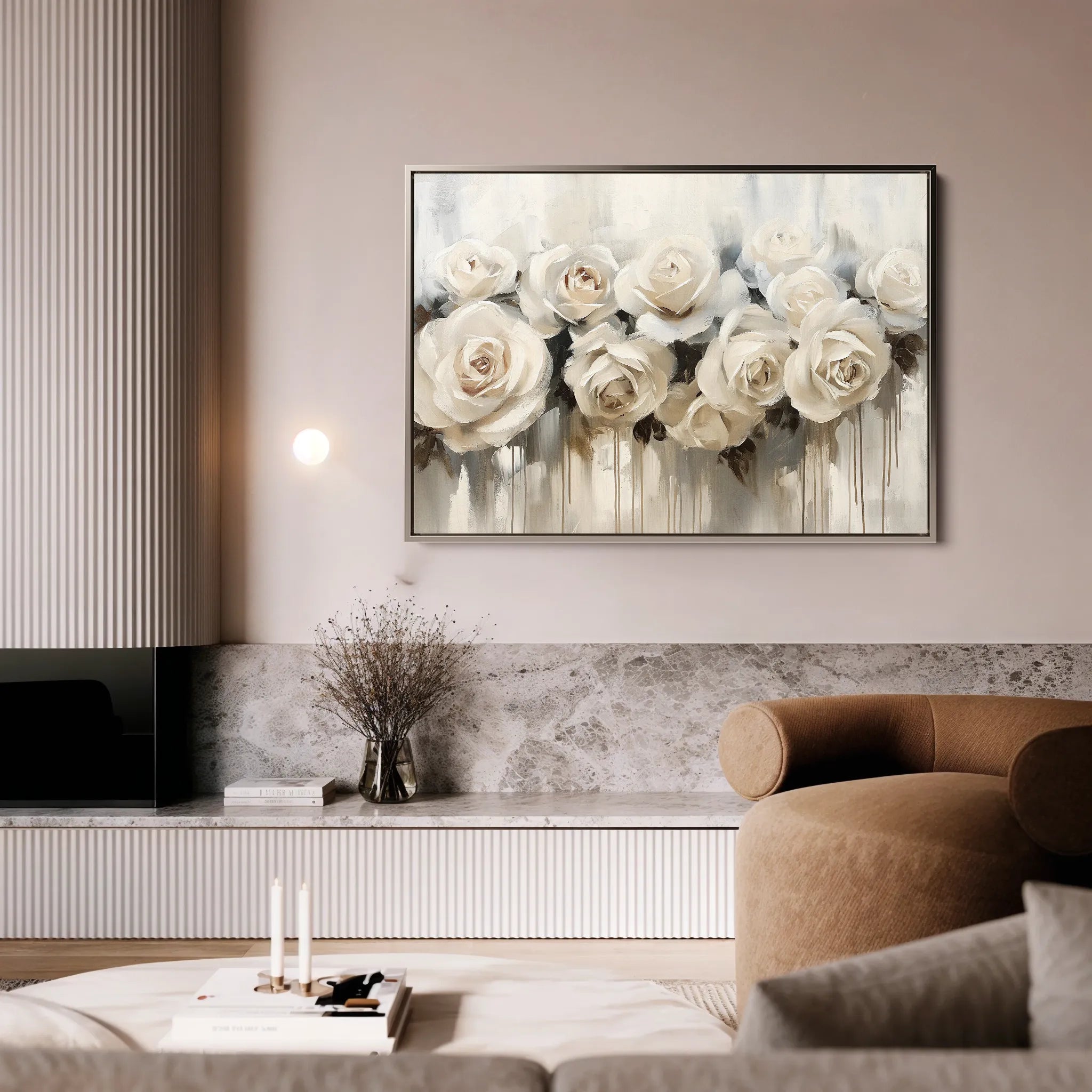 Floral 149 Canvas Art 60 x 40 cm / Black