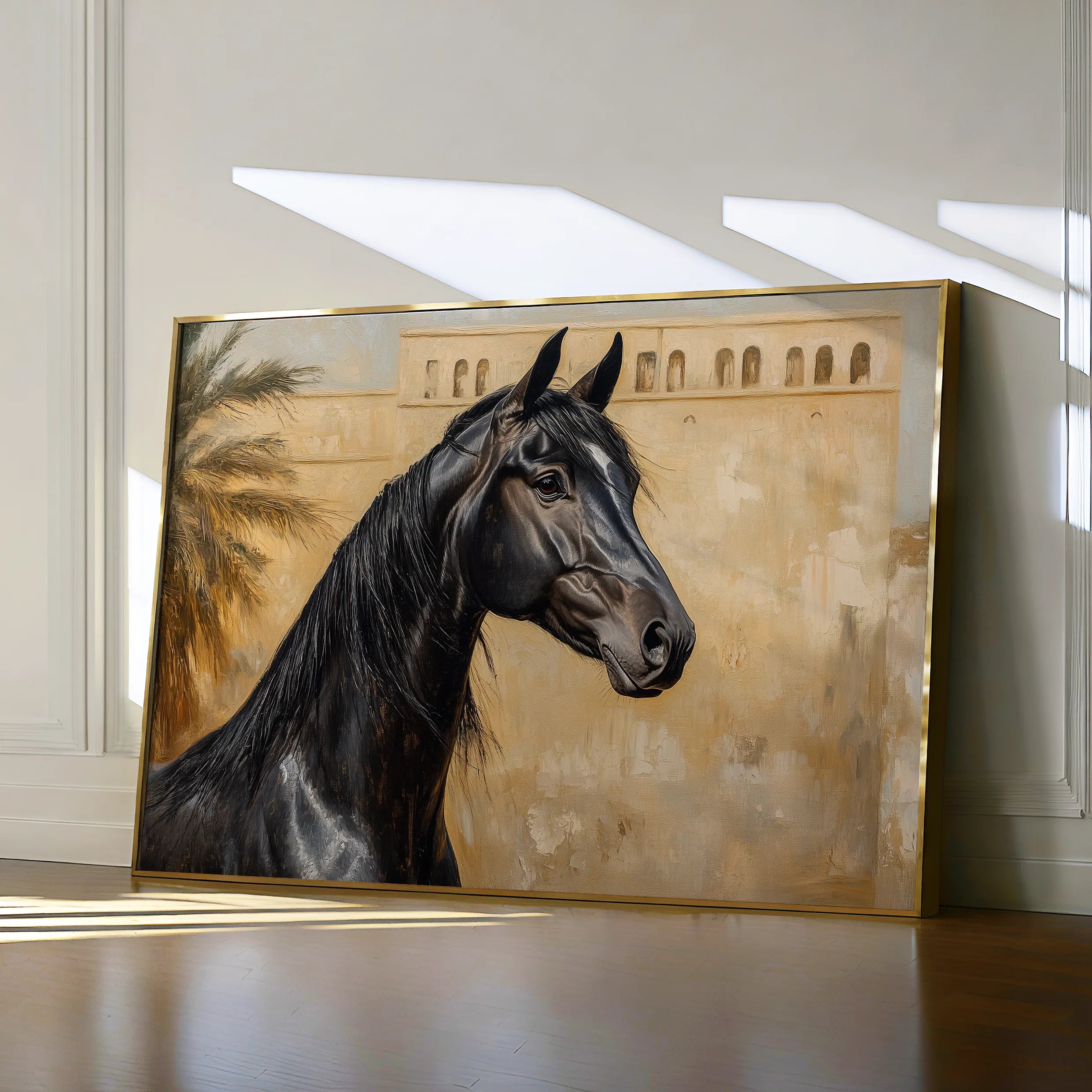 Horses 149 Canvas Art 60 x 40 cm / Black