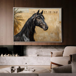 Horses 149 Canvas Art 60 x 40 cm / Black