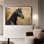 Horses 149 Canvas Art 60 x 40 cm / Black