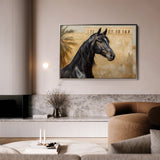 Horses 149 Canvas Art 60 x 40 cm / Black