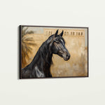 Horses 149 Canvas Art 60 x 40 cm / Black
