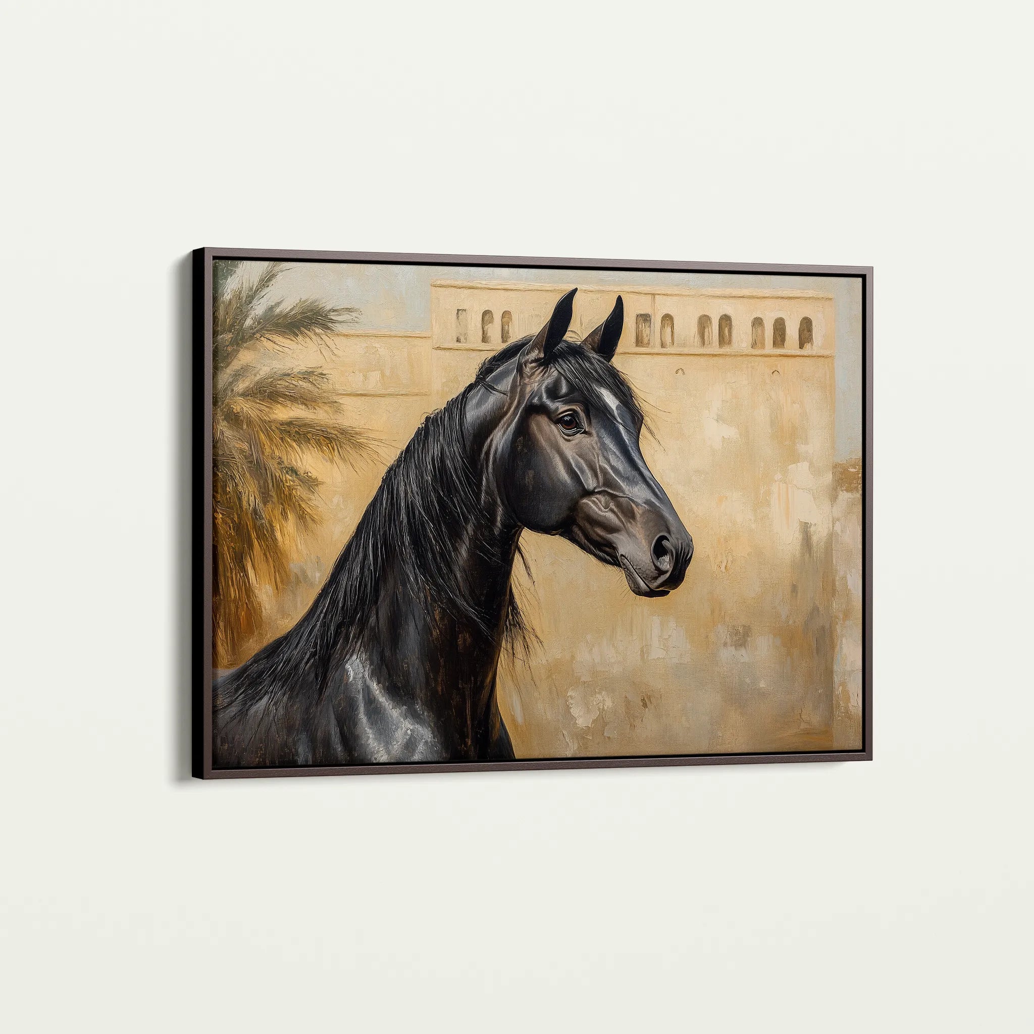 Horses 149 Canvas Art 60 x 40 cm / Black