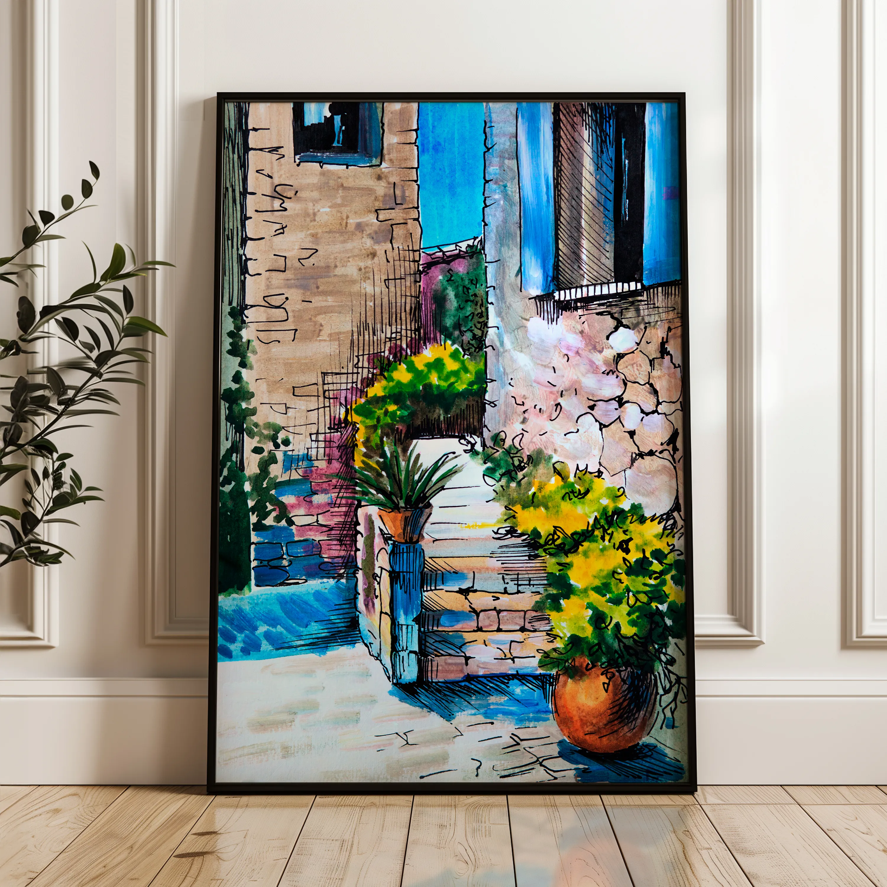 Landscape 149 Canvas Art 60 x 40 cm / Black