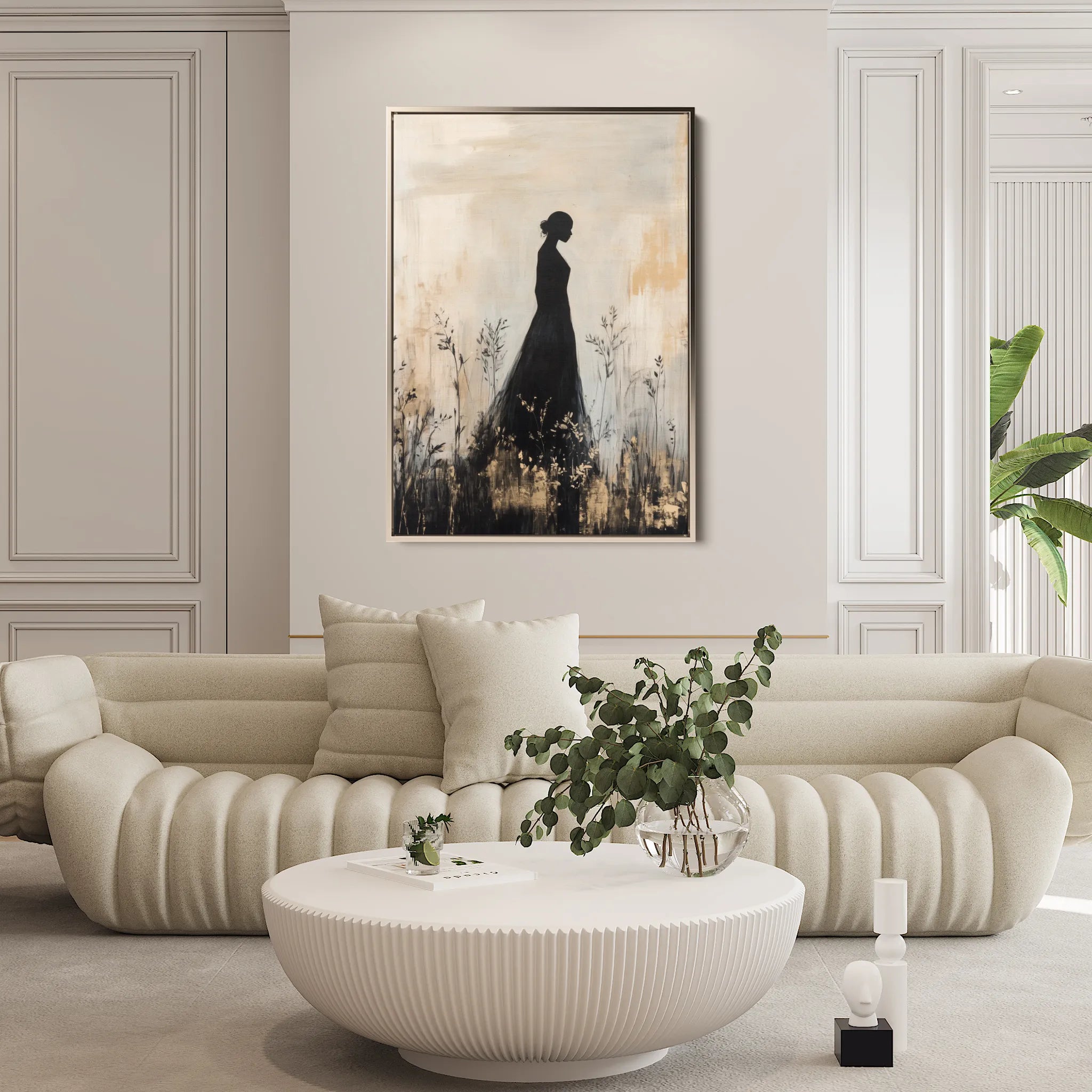 Portrait 149 Canvas Art 60 x 40 cm / Black