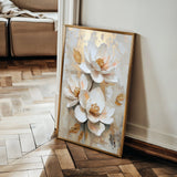 Floral 1491 Canvas Art 60 x 40 cm / Black