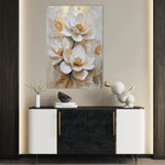 Floral 1491 Canvas Art 60 x 40 cm / Black