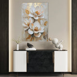 Floral 1491 Canvas Art 60 x 40 cm / Black