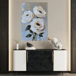 Floral 1495 Canvas Art 60 x 40 cm / Black
