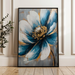 Floral 1496 Canvas Art 60 x 40 cm / Black