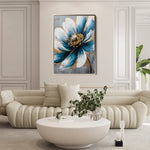 Floral 1496 Canvas Art 60 x 40 cm / Black