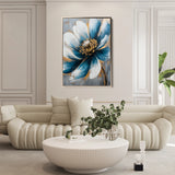 Floral 1496 Canvas Art 60 x 40 cm / Black