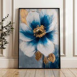 Floral 1497 Canvas Art 60 x 40 cm / Black