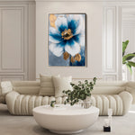 Floral 1497 Canvas Art 60 x 40 cm / Black